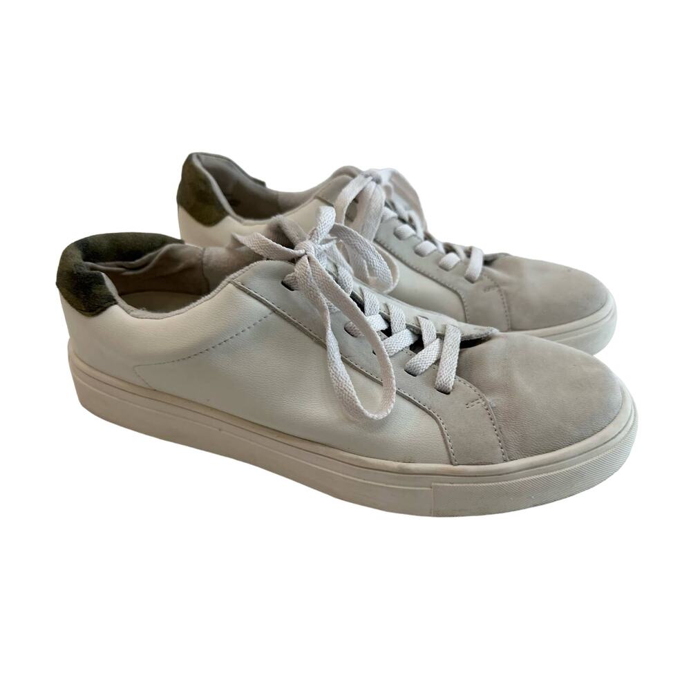 Sanctuary Daytripper White/Gray Leather Lace Up Sneakers Size 8